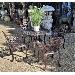 Cast Table And 4 Chairs Bronze